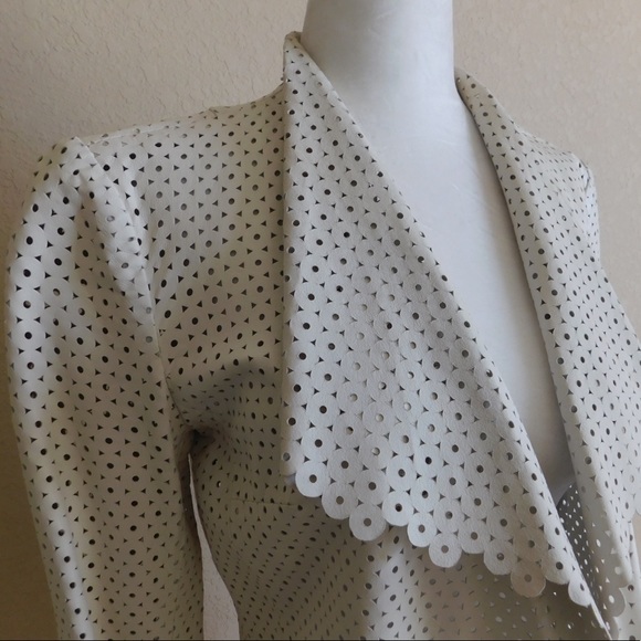 The Wrights Laser cut leather jacket - Picture 3 of 4